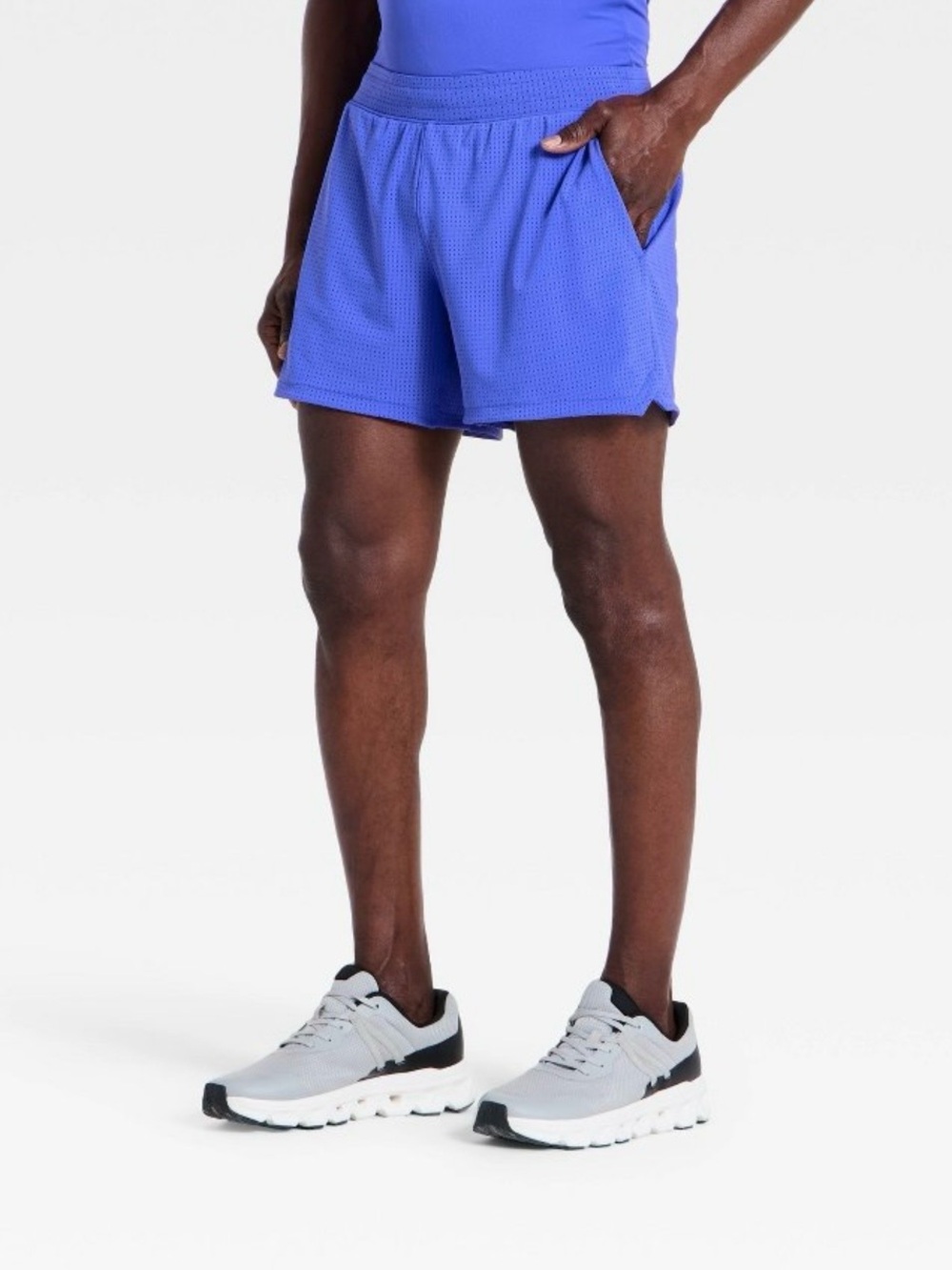 All In Motion Men's 2-in-1 Run Mesh Shorts 5" Royal Blue L (NWT)